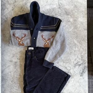 Janie and Jack Navy and Gray Kids Matching Set